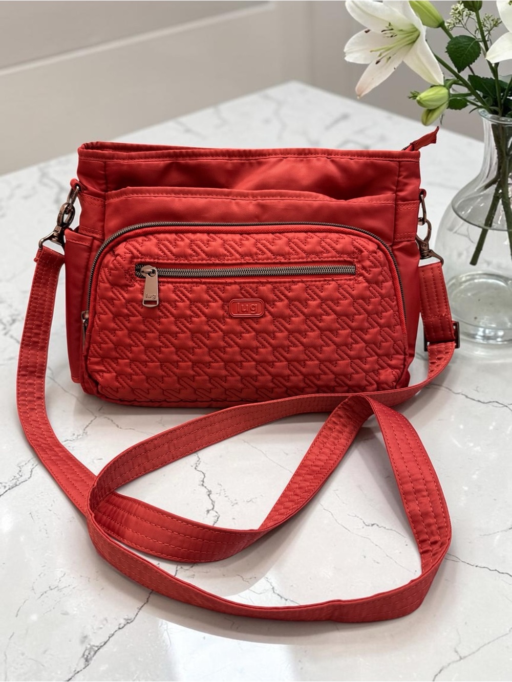 Lug Shimmy Se “Rosewood Red” Crossbody Bag and Wallet NWOT